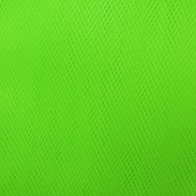 Фатин матовый 16-142, 12 гр/м2, шир.300см, цвет неон.зелёный - купить в Махачкале. Цена 100.92 руб.