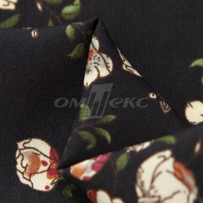 Плательная ткань "Фламенко" 3.1, 80 гр/м2, шир.150 см, принт растительный - купить в Махачкале. Цена 239.03 руб.