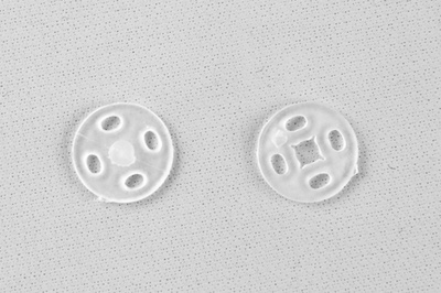 Кнопки пришивные пластиковые 10 мм, блистер 24шт, цв.-прозрачные - купить в Махачкале. Цена: 48.41 руб.