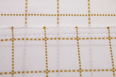 Скатертная ткань 25537/2009, 174 гр/м2, шир.150см, цвет белый/бежевый - купить в Махачкале. Цена 269.46 руб.