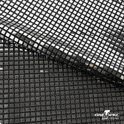Трикотажное полотно голограмма, шир.140 см, #603 -черный/серебро - купить в Махачкале. Цена 771.75 руб.