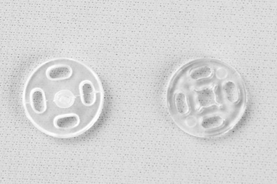 Кнопки пришивные пластиковые 11,5 мм, блистер 24шт, цв.-прозрачные - купить в Махачкале. Цена: 59.44 руб.