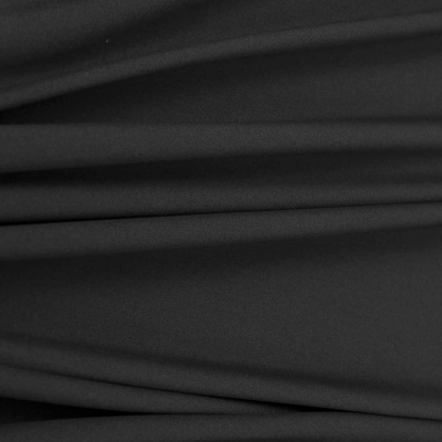 Костюмная ткань с вискозой "Рошель", 250 гр/м2, шир.150см, цвет чёрный - купить в Махачкале. Цена 442.59 руб.