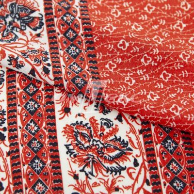 Плательная ткань "Фламенко" 24.1, 80 гр/м2, шир.150 см, принт этнический - купить в Махачкале. Цена 241.49 руб.